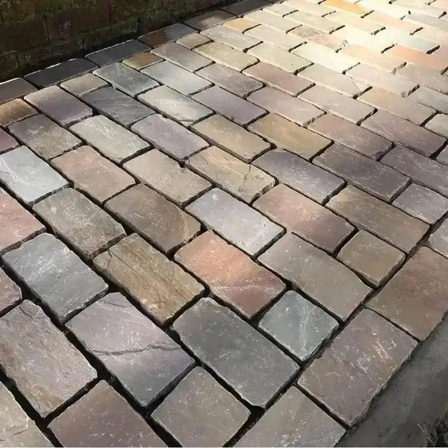 Block Paving, Driveway Cobble Setts - Cream color | Paving Slabs Direct