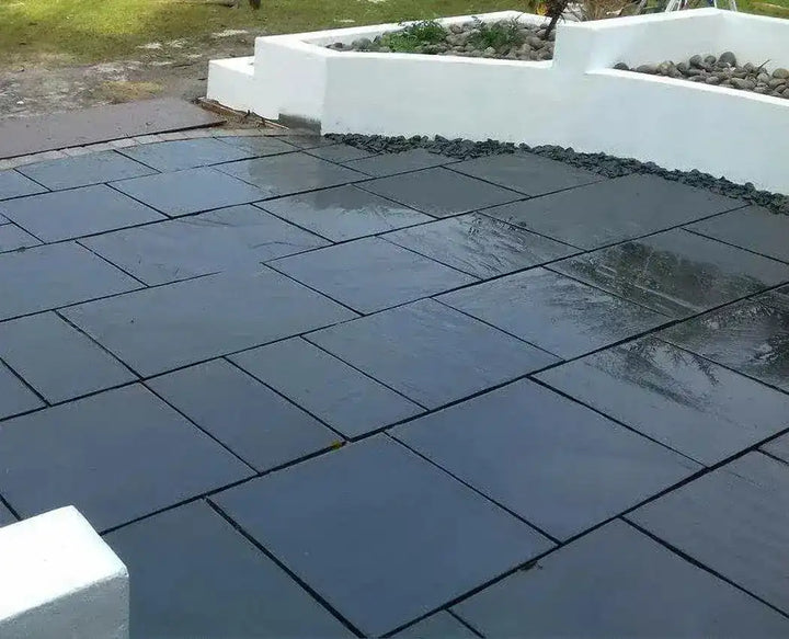 Black Slate Paving China Slate Midnight Slabs Patio Packs | Paving ...