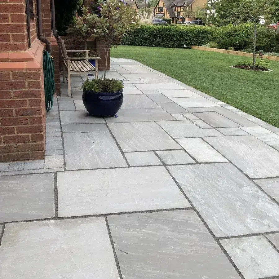 Indian sandstone paving Kandla grey