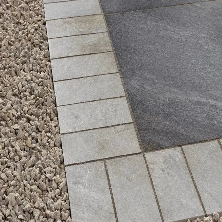 Kandla grey porcelain border edging 200 100