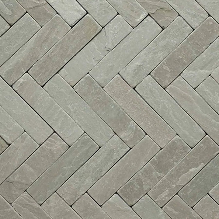 Kandla grey sandstone tumbled pavers