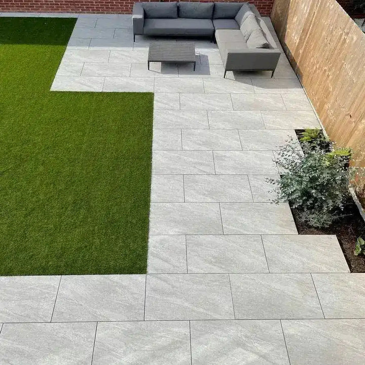 Point Paving Slabs County Light Grey Porcelain Paving Slabs 900 x 600 | Paving Slabs Direct