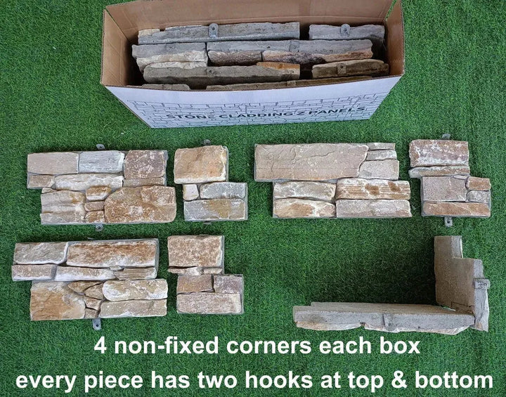 Tier stone cladding corner