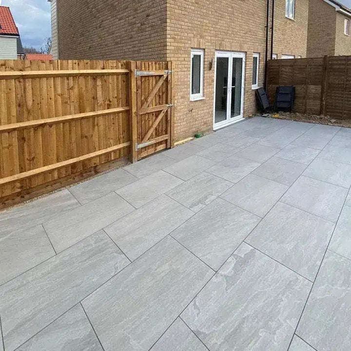 porcelain paving slabs Kandla grey