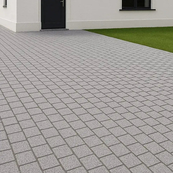 Sawn Granite Setts Silver Grey Edging Stones 100x100x50mm | Paving ...