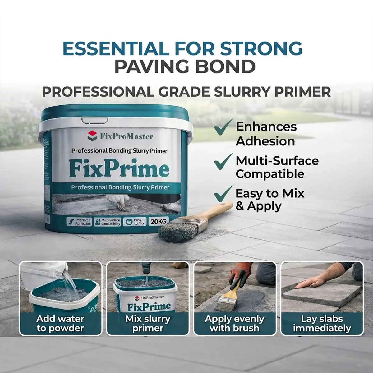 Slurry Primer for Porcelain & Stone Paving | Reliable Bonding Layer ...