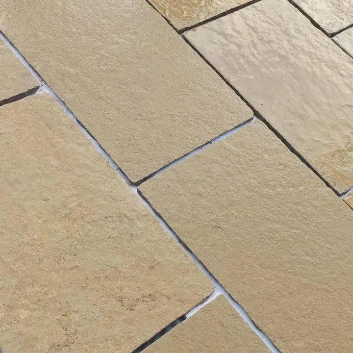 Tandur yellow limestone tumbled