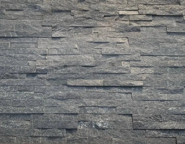 split face tiles, black sparkle quartz