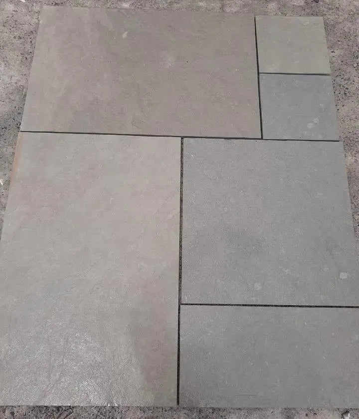 dove grey limestone paving slabs