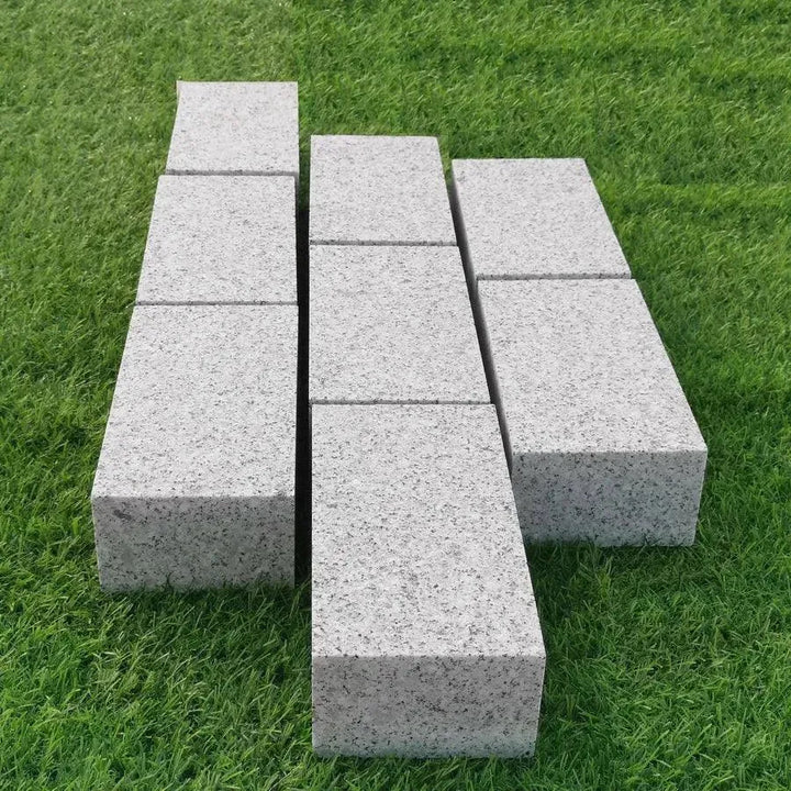 silver grey granite sawn setts 50mm