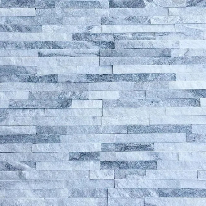 split face tiles, white grey
